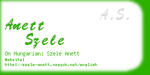 anett szele business card